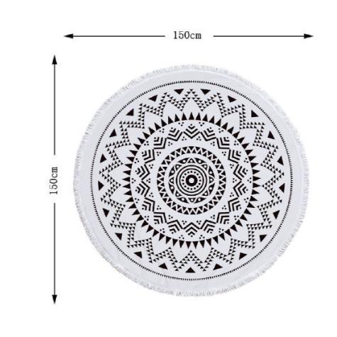 RoundRound Pizza Blanket for beach with Tassels Pizza Blanket for beach with Tassels