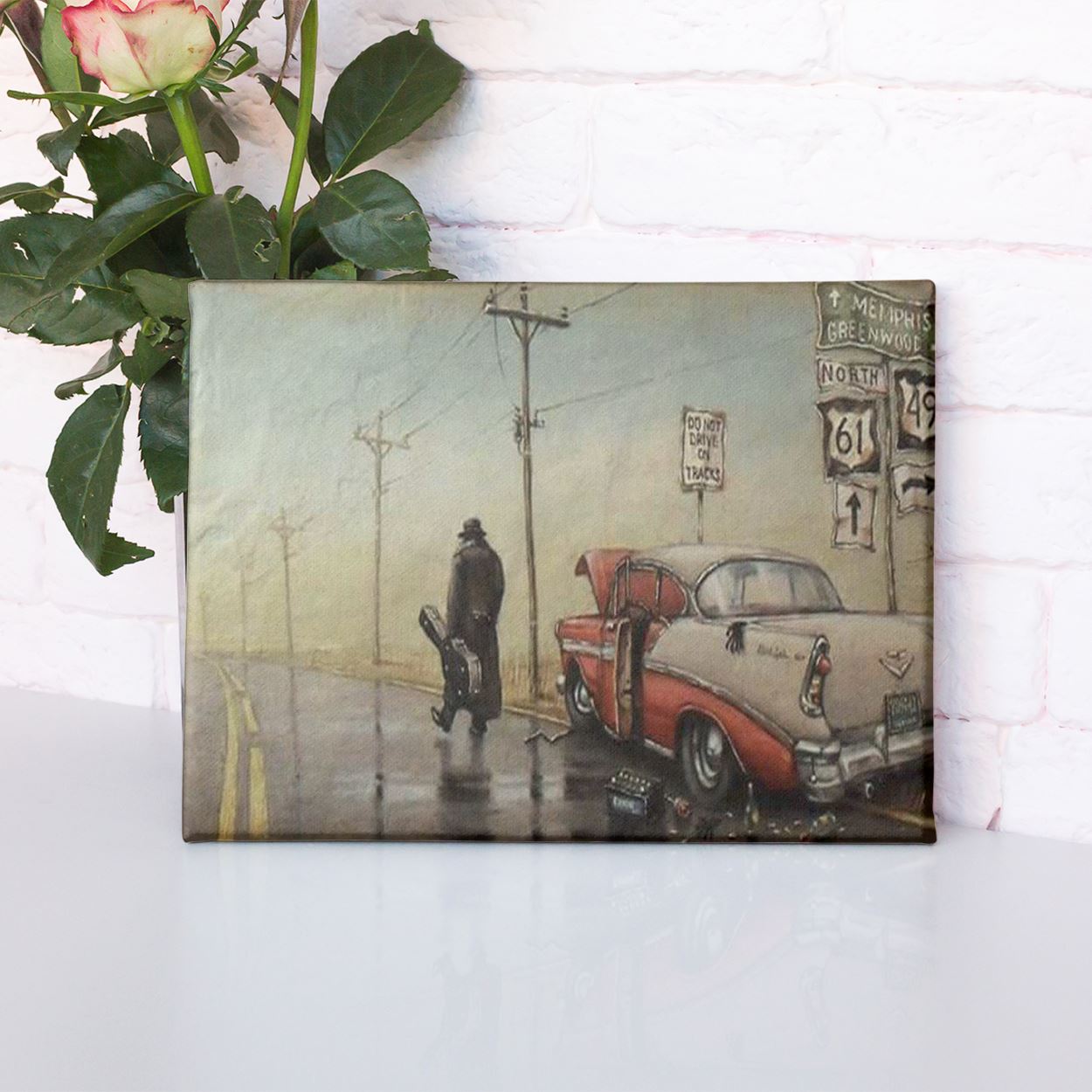 Blues Man Canvas .75in Frame