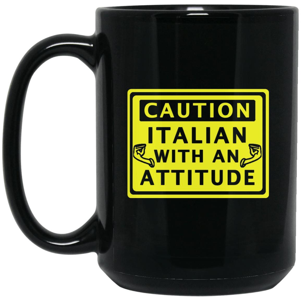 Caution Italian Mugs