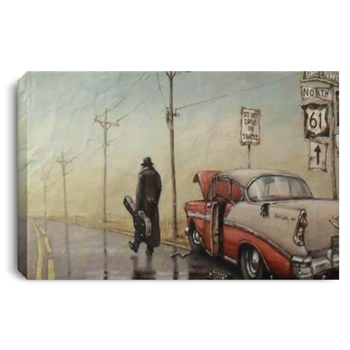 Blues Man Canvas .75in Frame