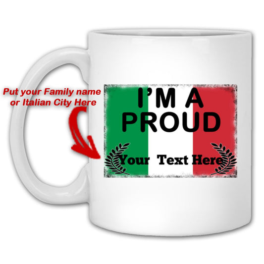 Custom Italian Pride Mugs. Great Italian gift