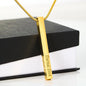 Solid Bar Custom Engraved (4 Sides) Necklace