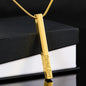 Solid Bar Custom Engraved (4 Sides) Necklace