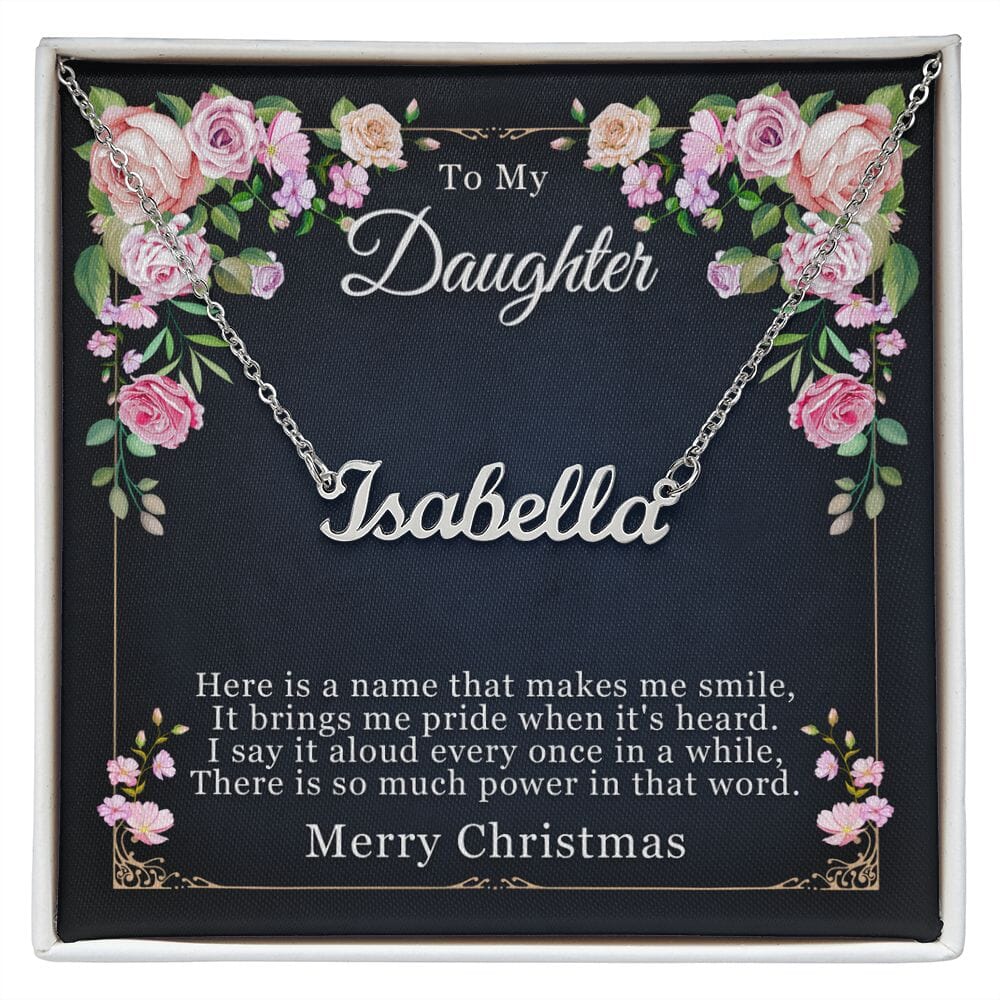 Custom Name Necklace For Daughter - Christmas