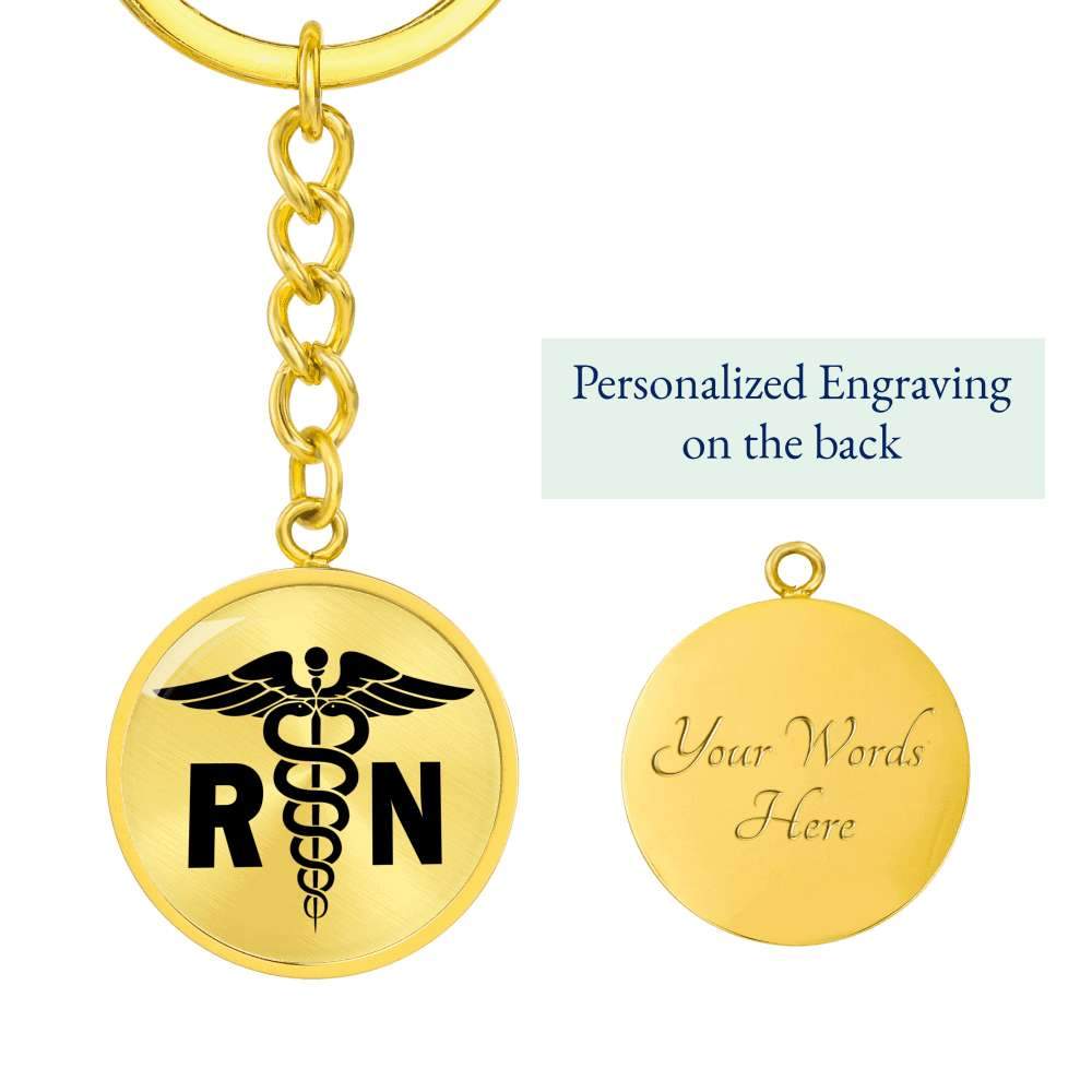 RN Nurse Keychain - Engraving Option