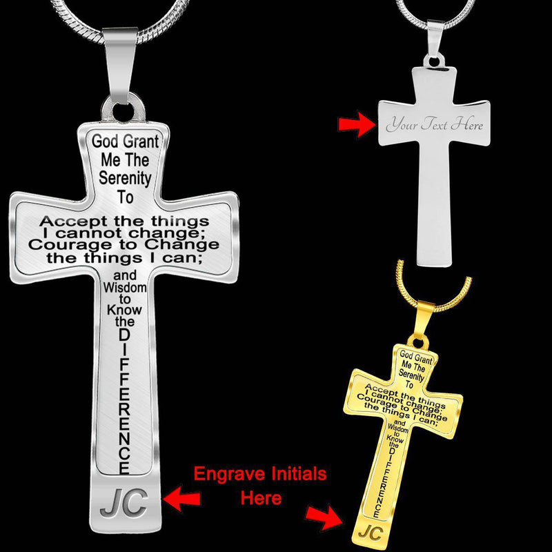 AA Serenity Cross - Custom Engrave