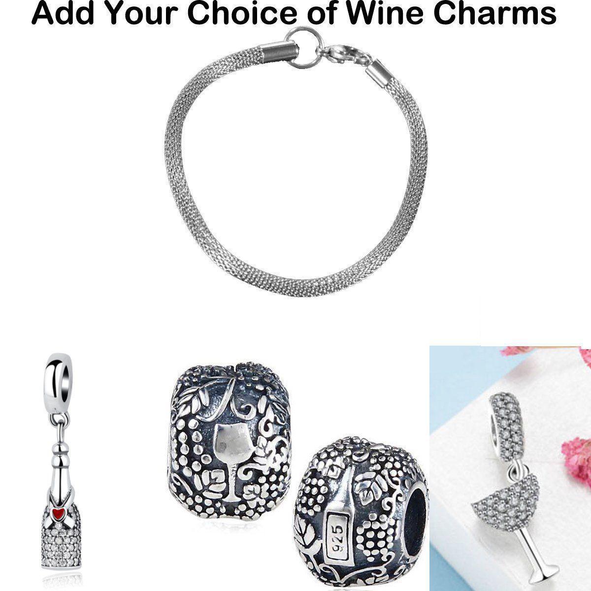 Custom Wine Bracelet - Pandora Style