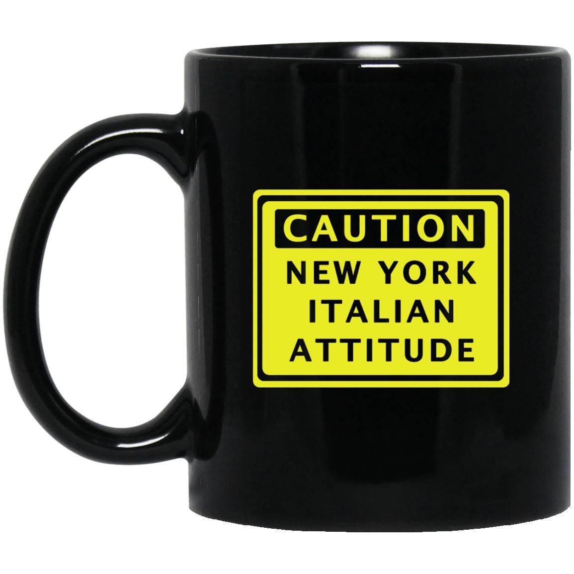Caution New York Italian Mugs