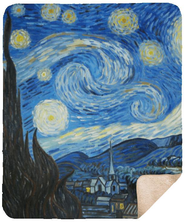 Starry Night Sherpa Blanket - 50x60