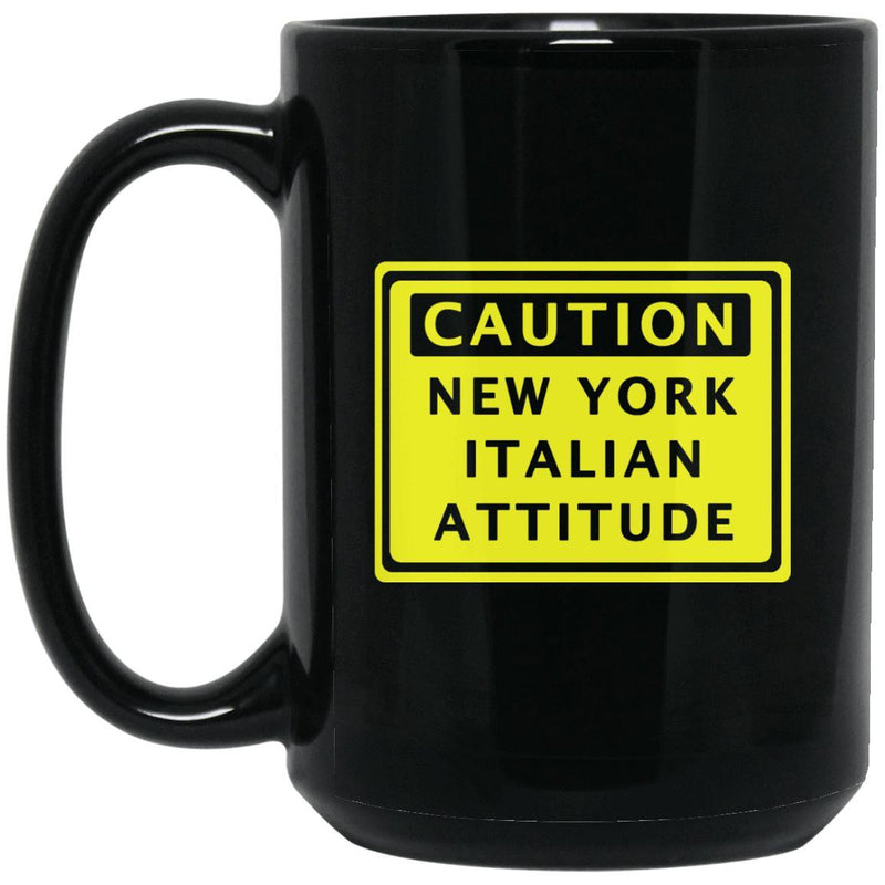 Caution New York Italian Mugs