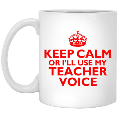 Keep Calm Teacher Voice Mugs