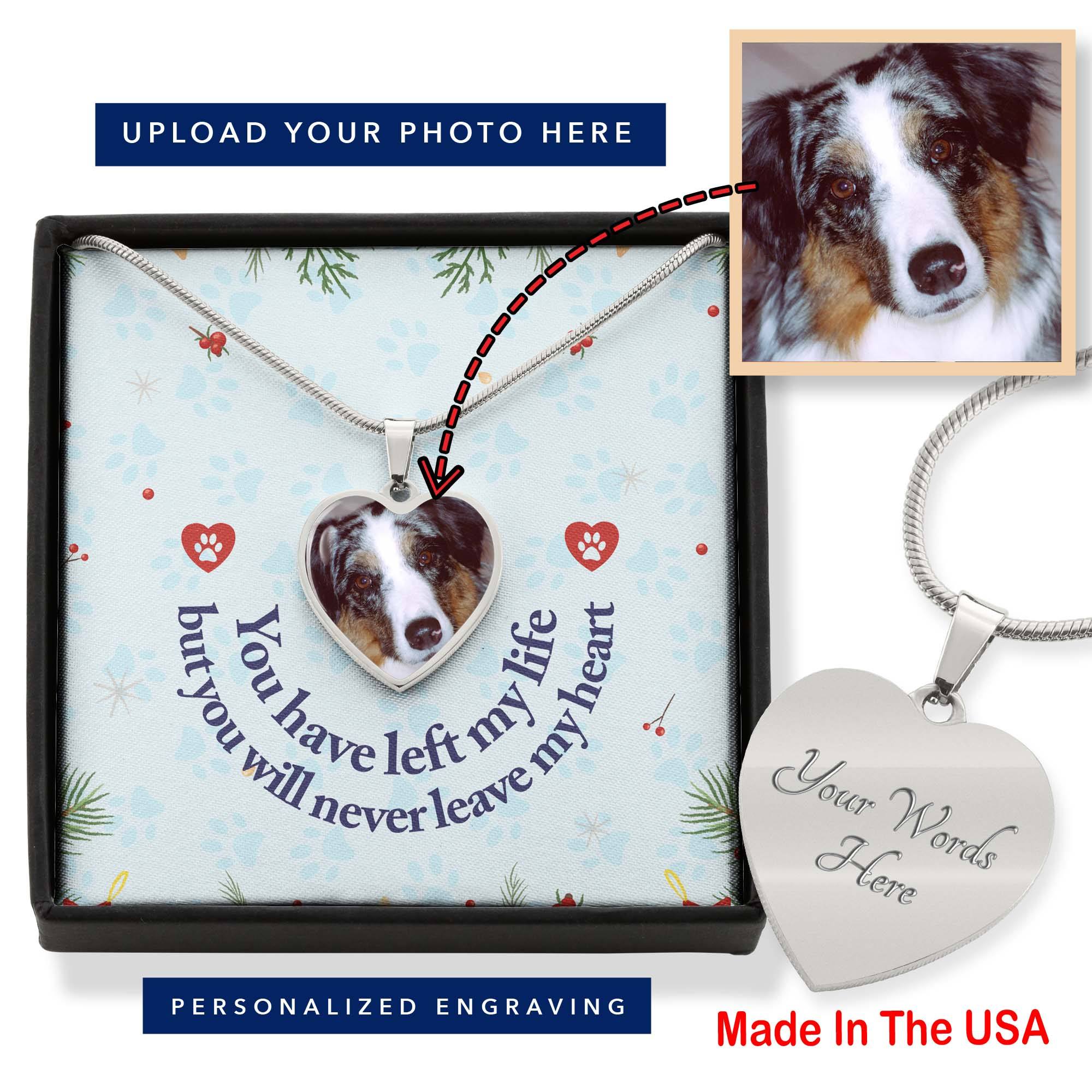 Pet Remembrance Necklace - Upload Photo and Engrave