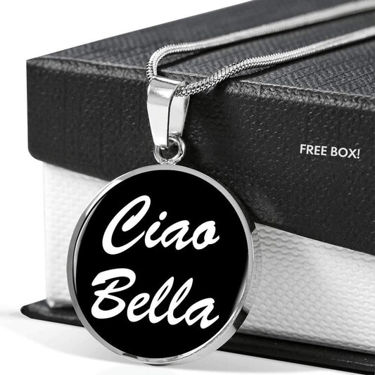 Ciao Bella Black Necklace - Engrave it