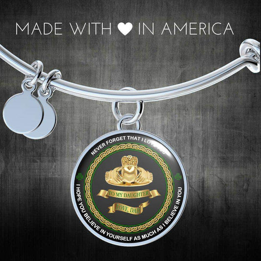 I Love My Irish Daughter Bangle Bracelet