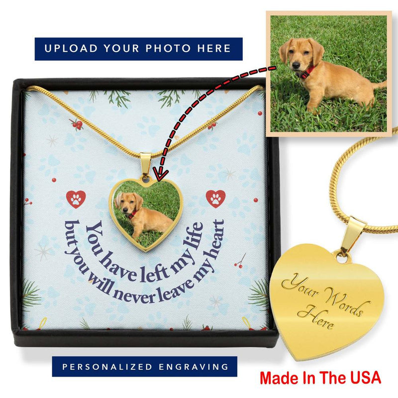 Pet Remembrance Necklace - Upload Photo and Engrave