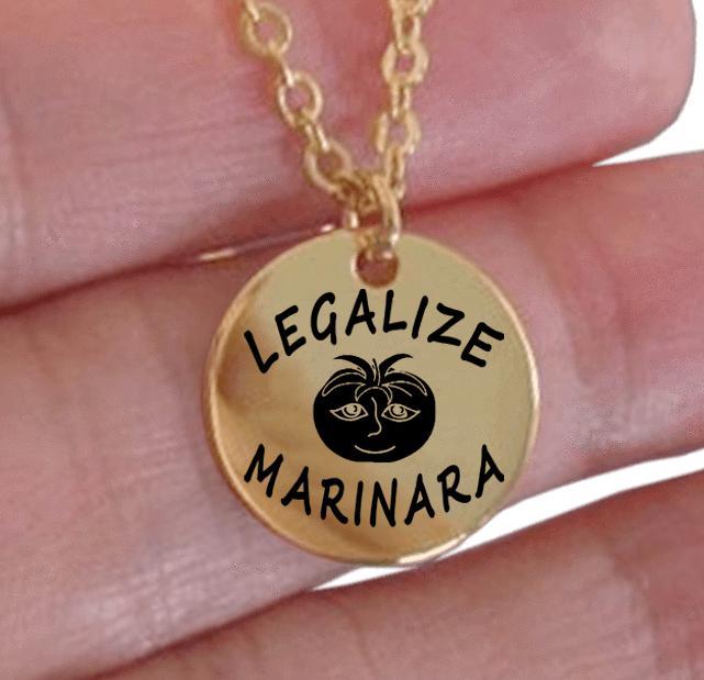 Legalize Marinara Engraved Necklace